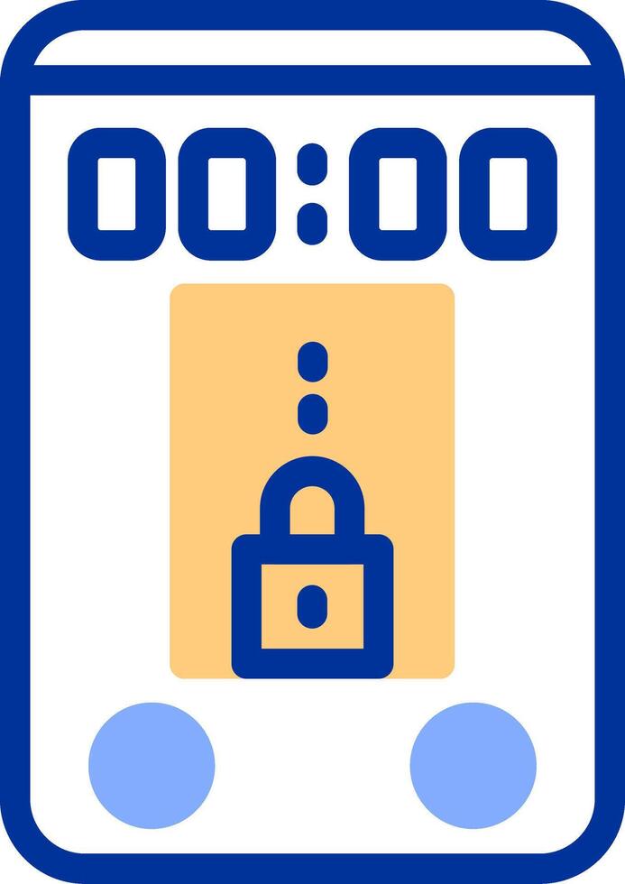 Lock Color Filled Icon vector