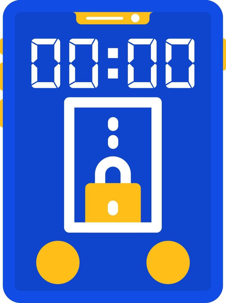 Lock Flat Two Color Icon vector