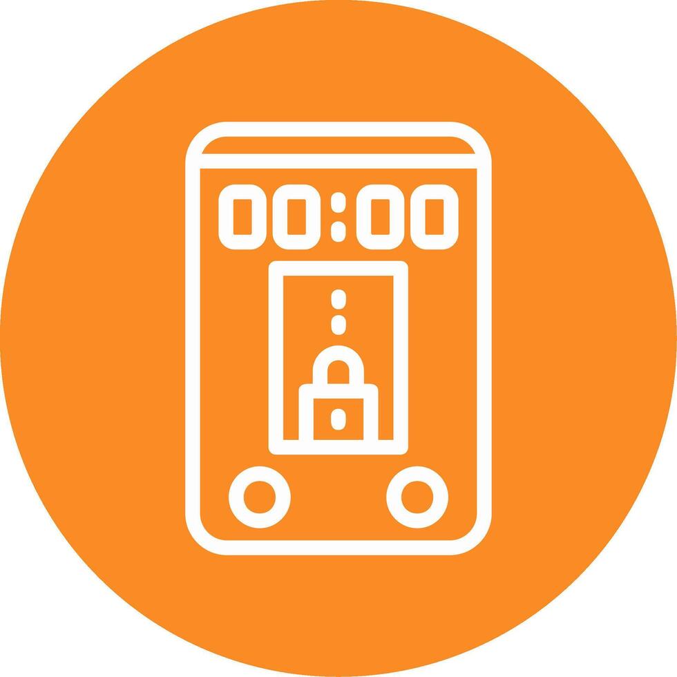 Lock Outline Circle Icon vector