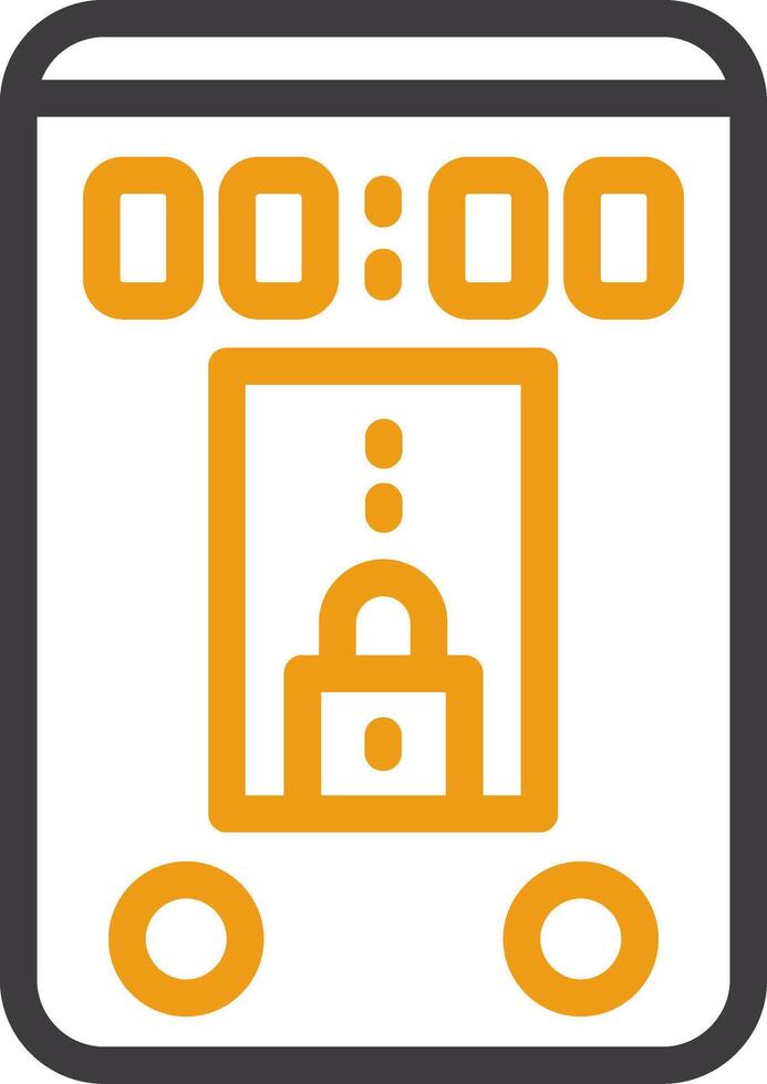 Lock Line Two Color Icon vector