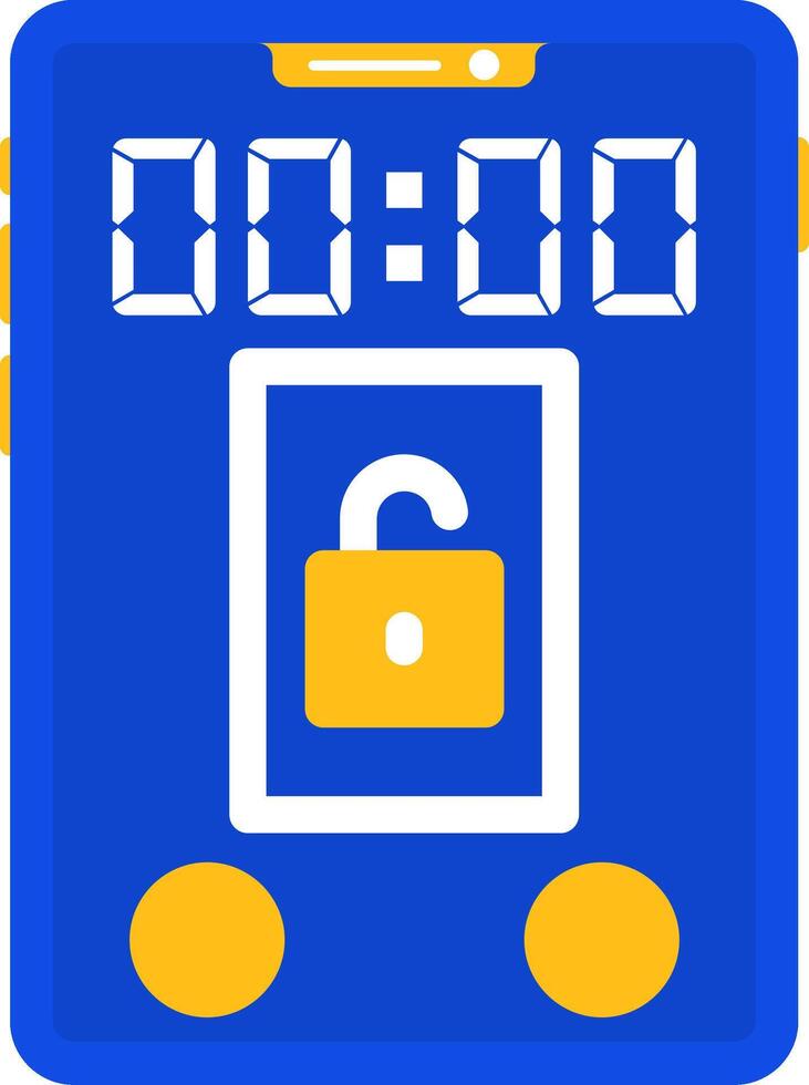 Unlock Flat Two Color Icon vector