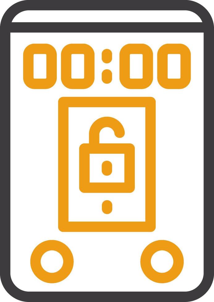 Unlock Line Two Color Icon vector