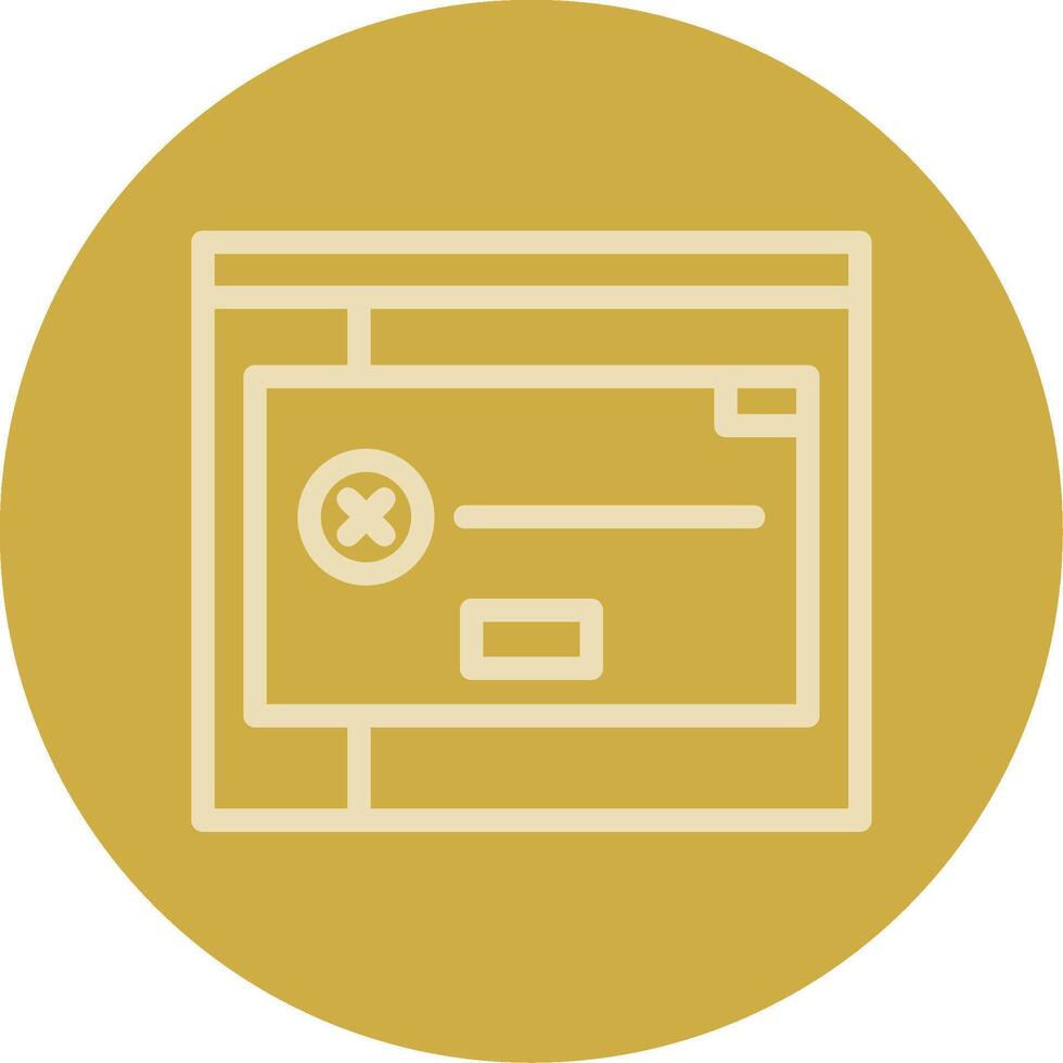 Error Line Multi color Icon vector