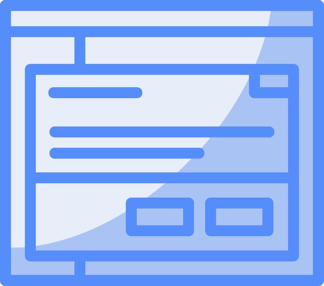 Warning Line Filled Blue Icon vector