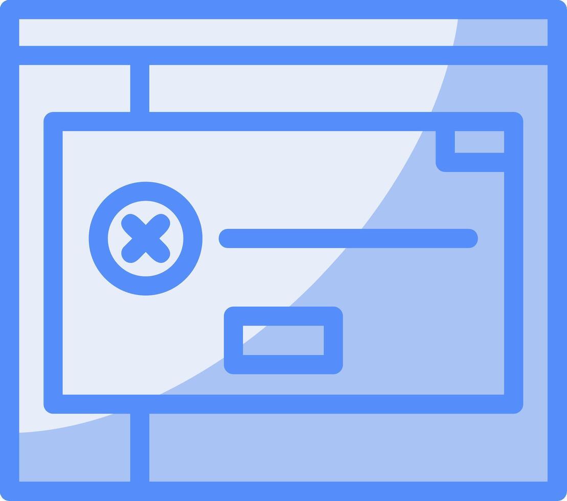 Error Line Filled Blue Icon vector