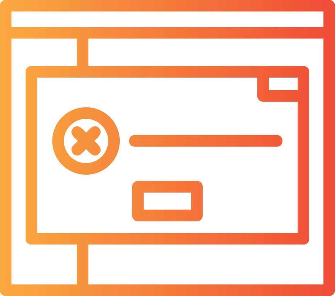 Error Linear Gradient Icon vector