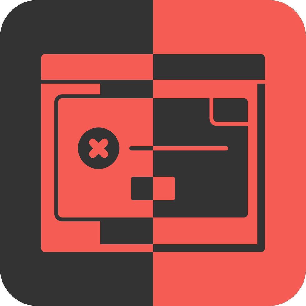 Error Red Inverse Icon vector