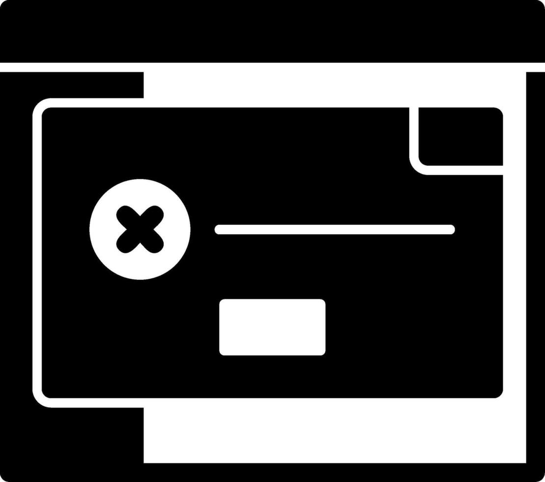 Error Glyph Icon vector