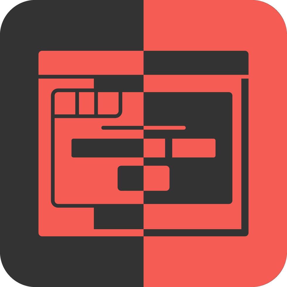 Loading Red Inverse Icon vector