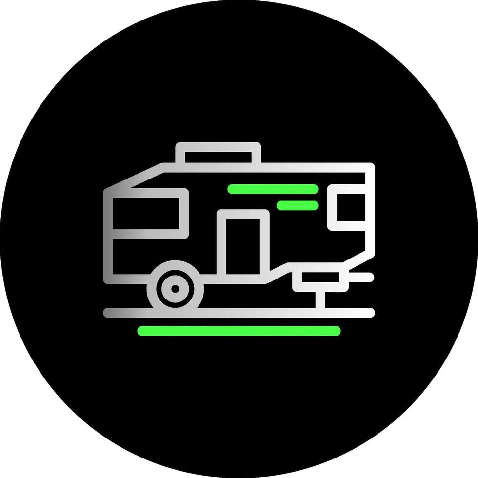 Parked RV Dual Gradient Circle Icon vector