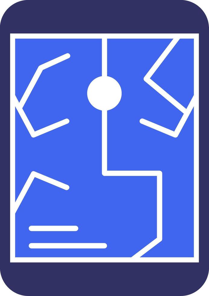 GPS Solid Two Color Icon vector