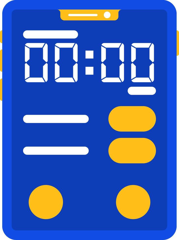 Clock Flat Two Color Icon vector