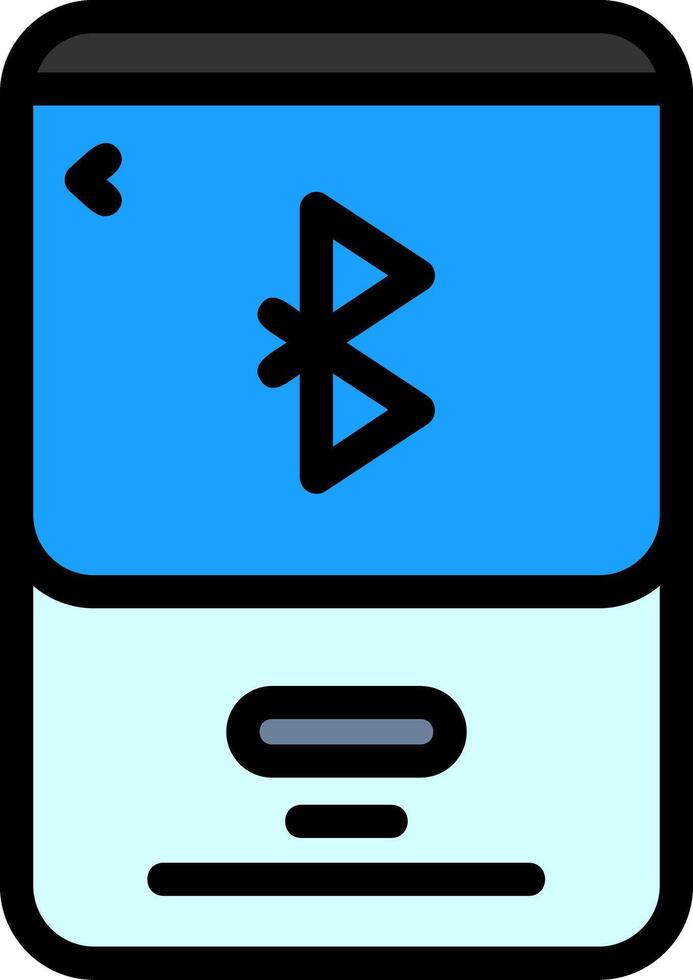 Bluetooth Line Filled Icon vector