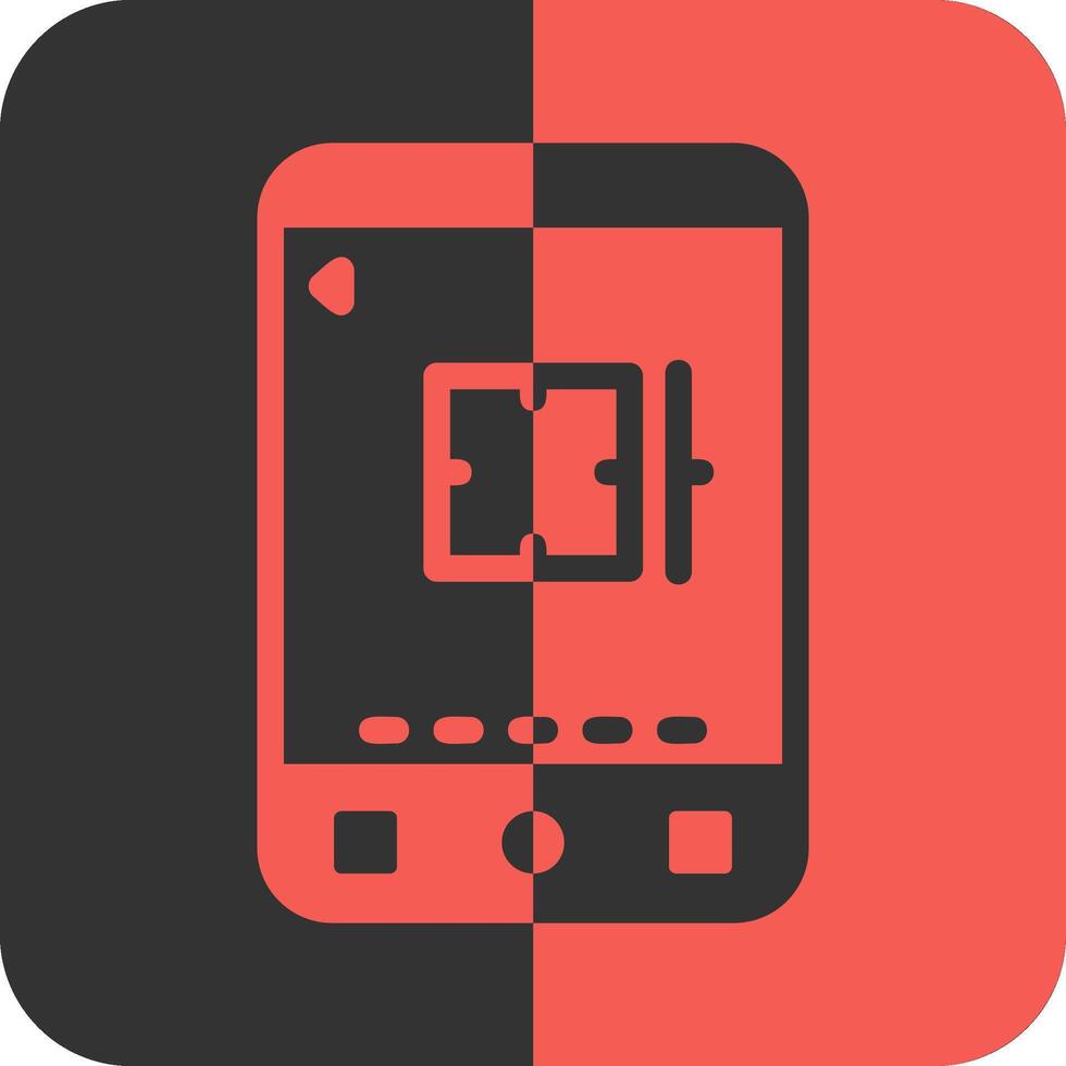 Camera Red Inverse Icon vector