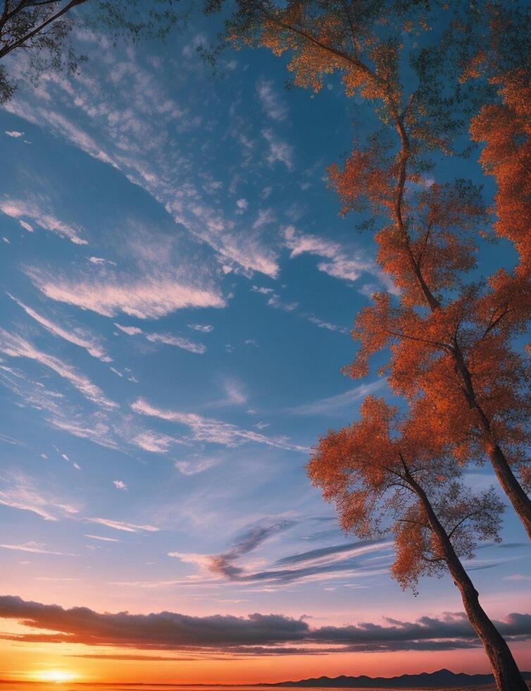 AI generated Natural green forest  background  Natural sky  background   Natural sea background AI generated photo