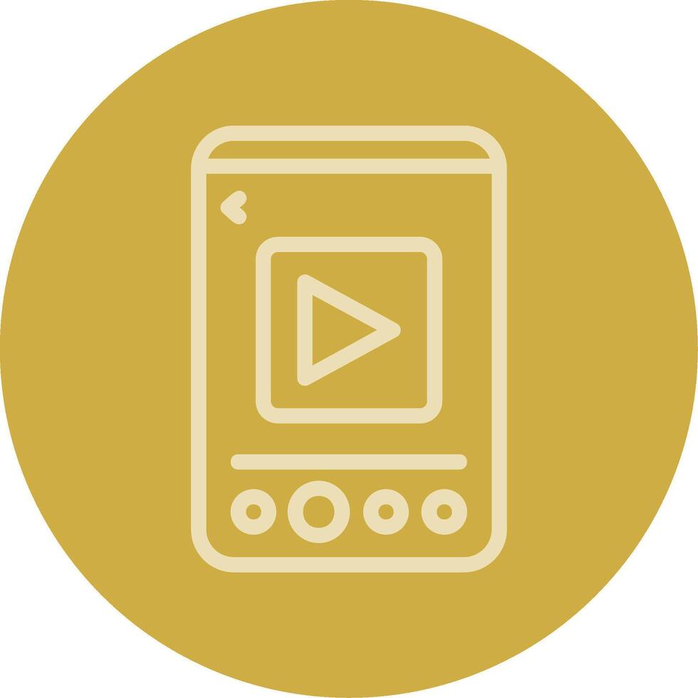 Video Line Multi color Icon vector