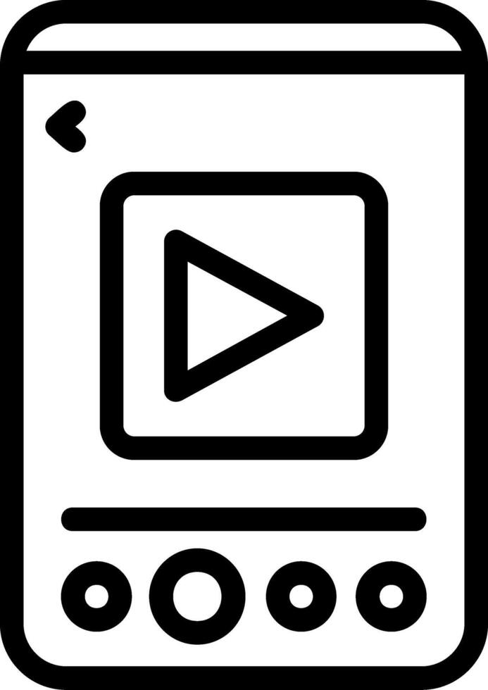 Video Line Icon vector