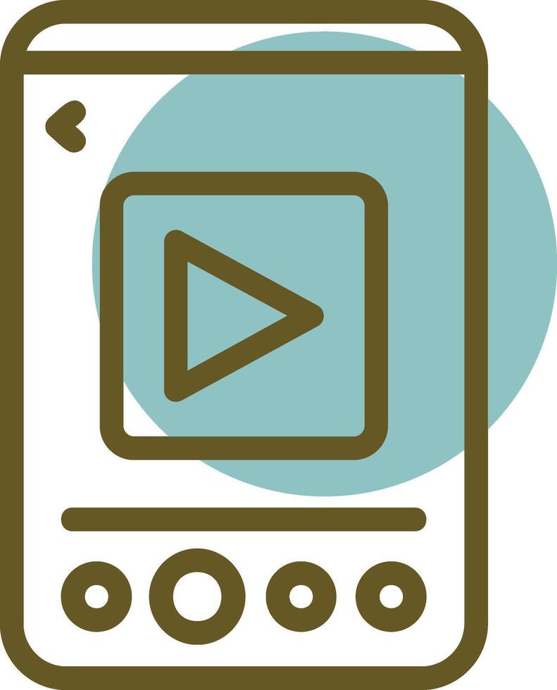 Video Linear Circle Icon vector