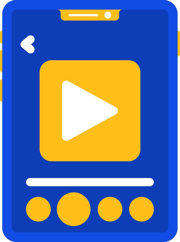 Video Flat Two Color Icon vector