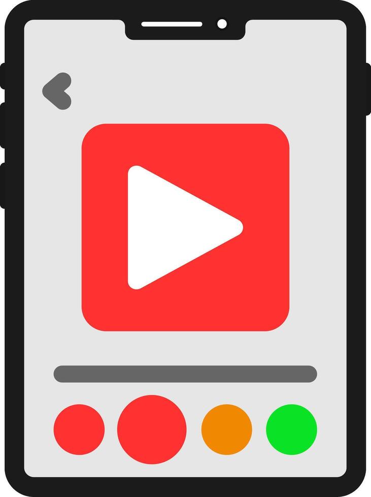 Video Flat Icon vector