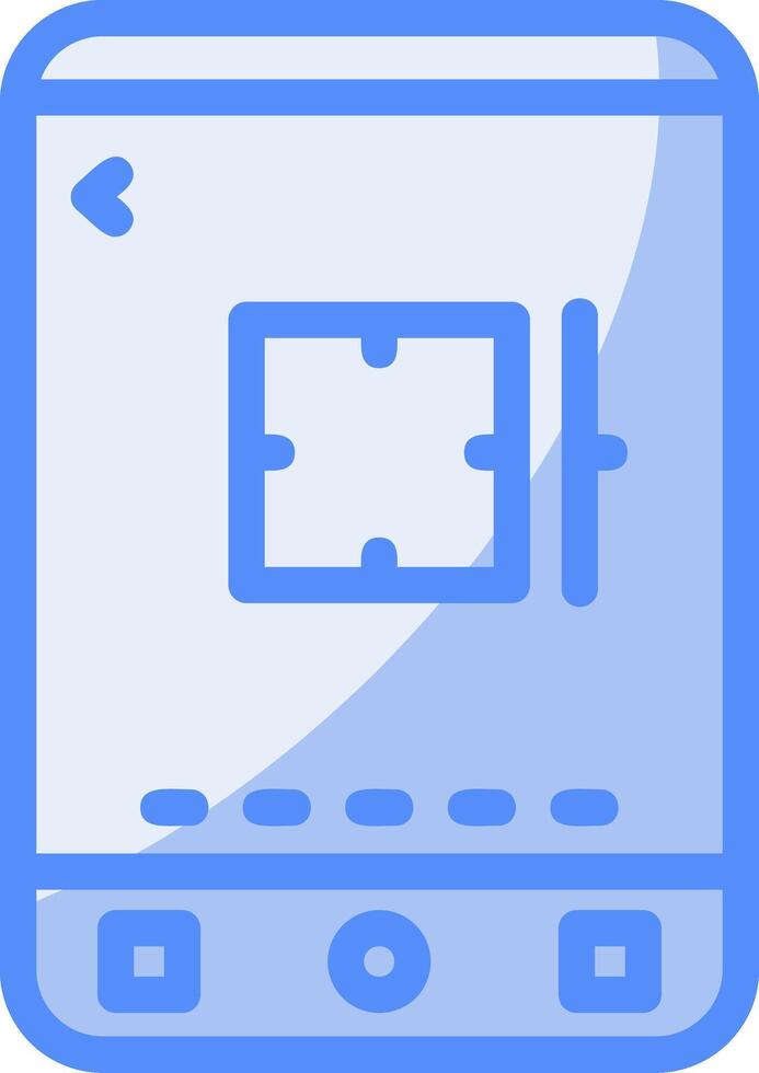 Image Line Filled Blue Icon vector