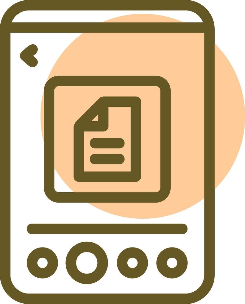 Document Linear Circle Icon vector