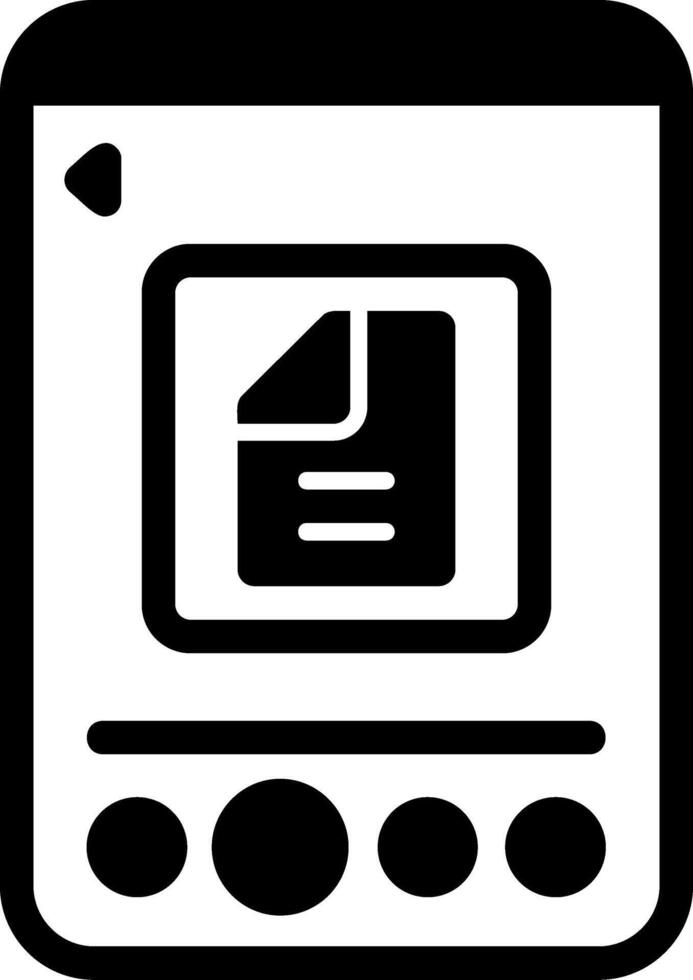 icono de glifo de documento vector