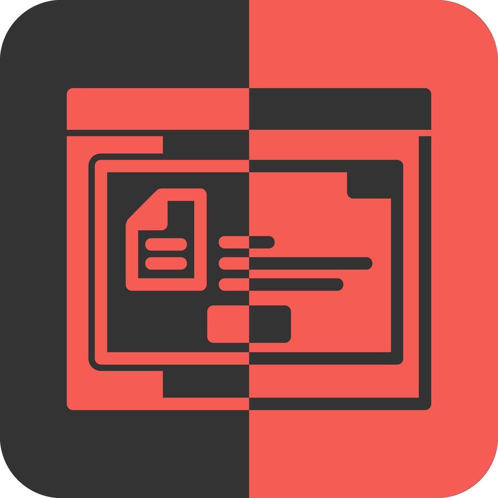 File Red Inverse Icon vector