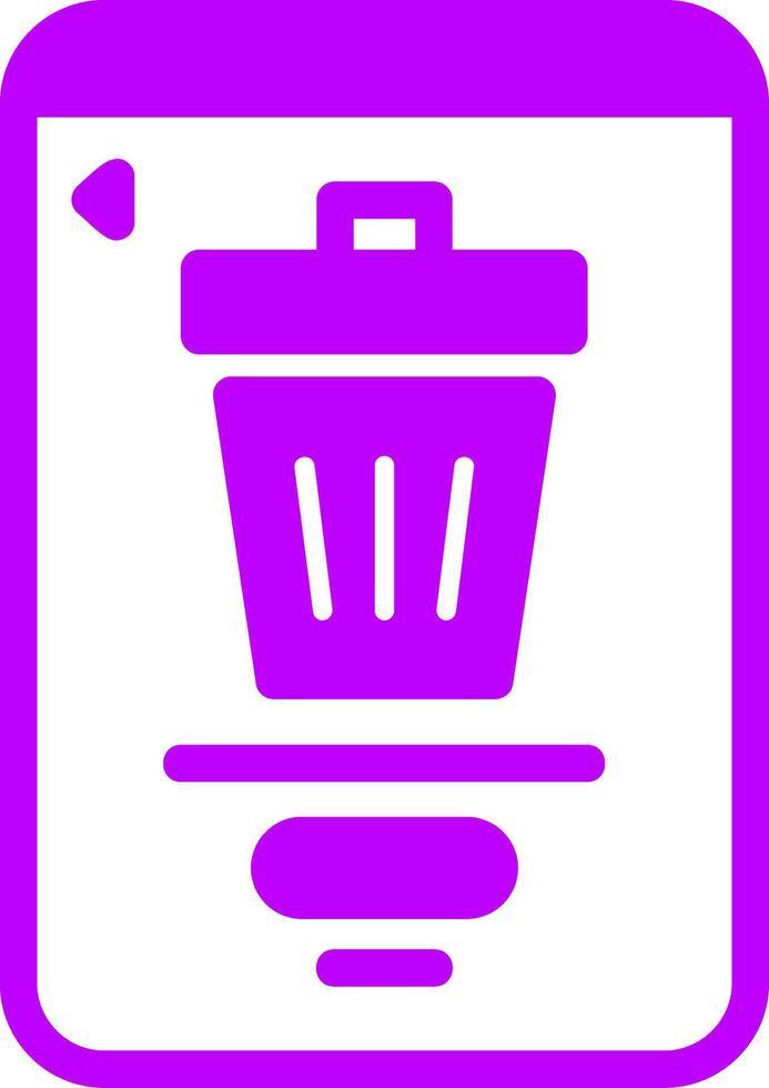 Trash Solid Multi Gradient Icon vector