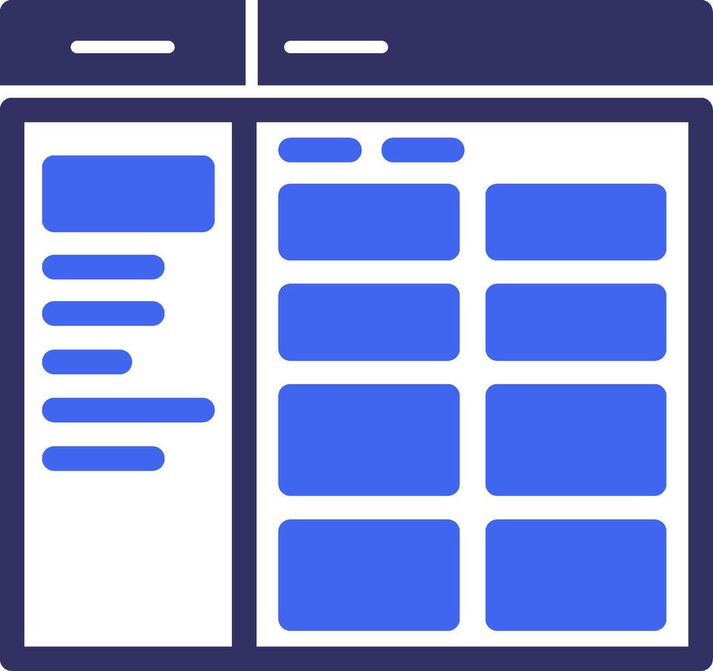 Archive Solid Two Color Icon vector