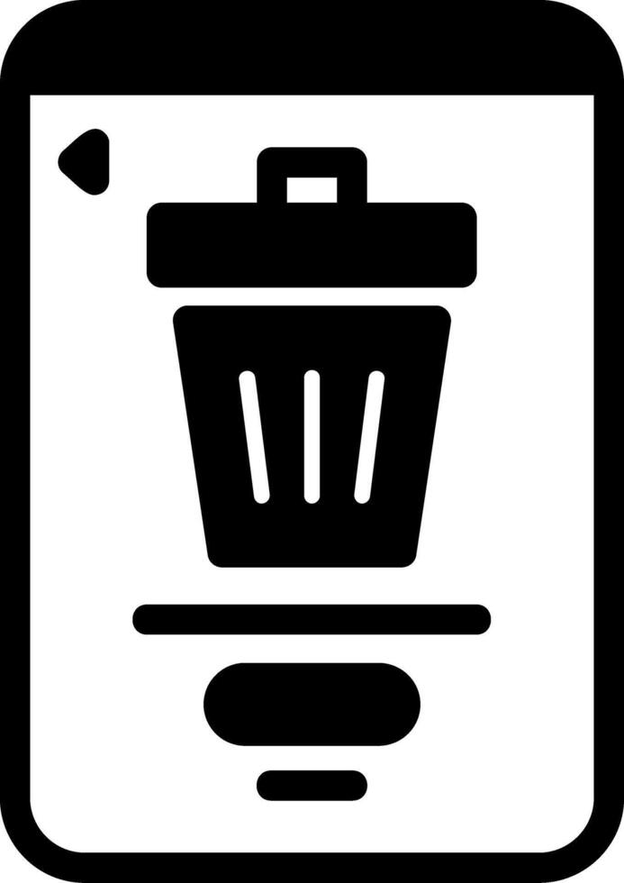 icono de glifo de basura vector