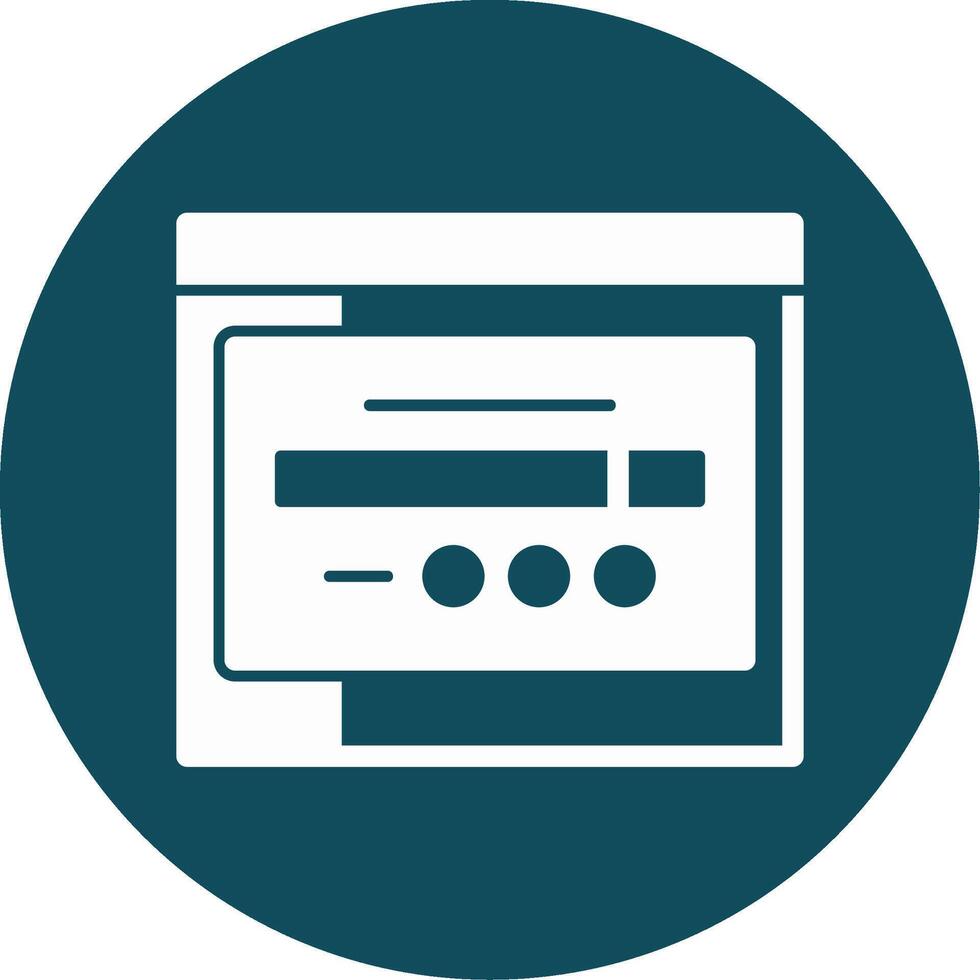 Link Glyph Circle Icon vector