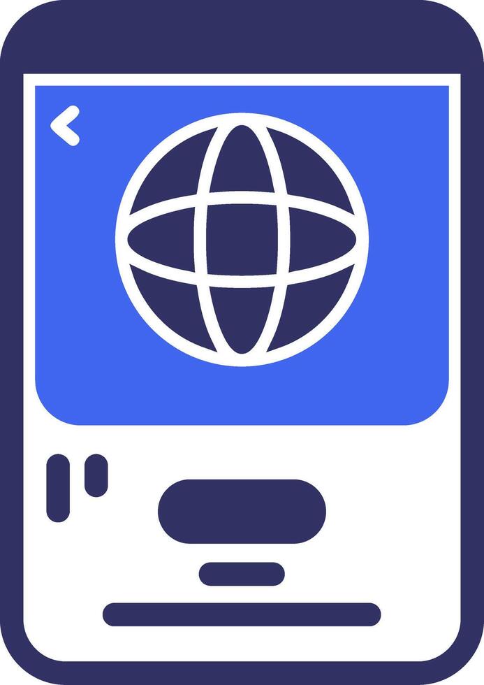 Globe Solid Two Color Icon vector
