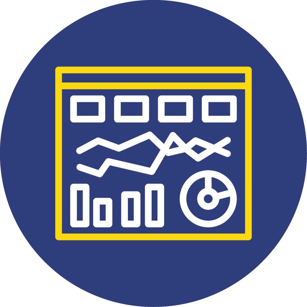Chain Dual Line Circle Icon vector