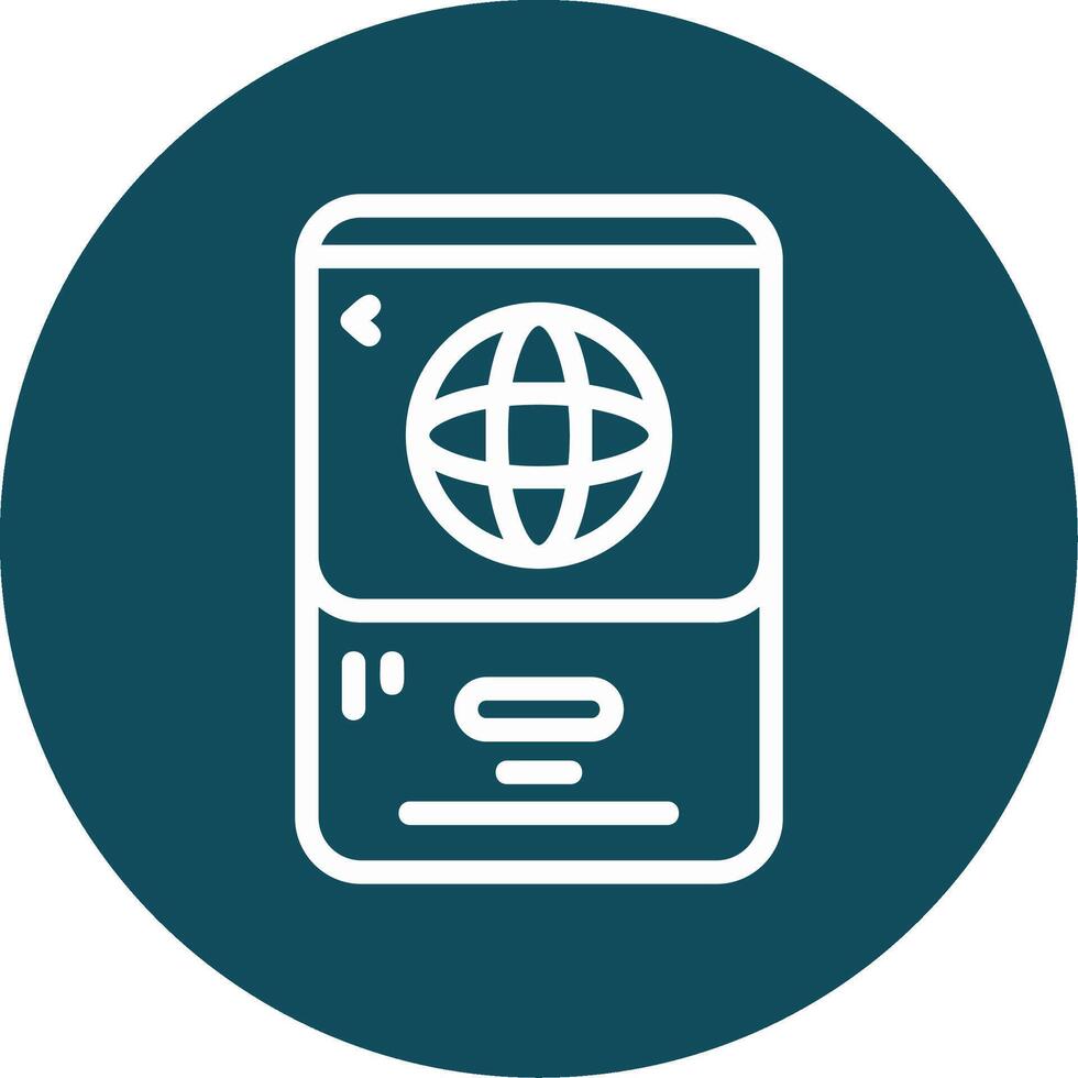 Globe Outline Circle Icon vector