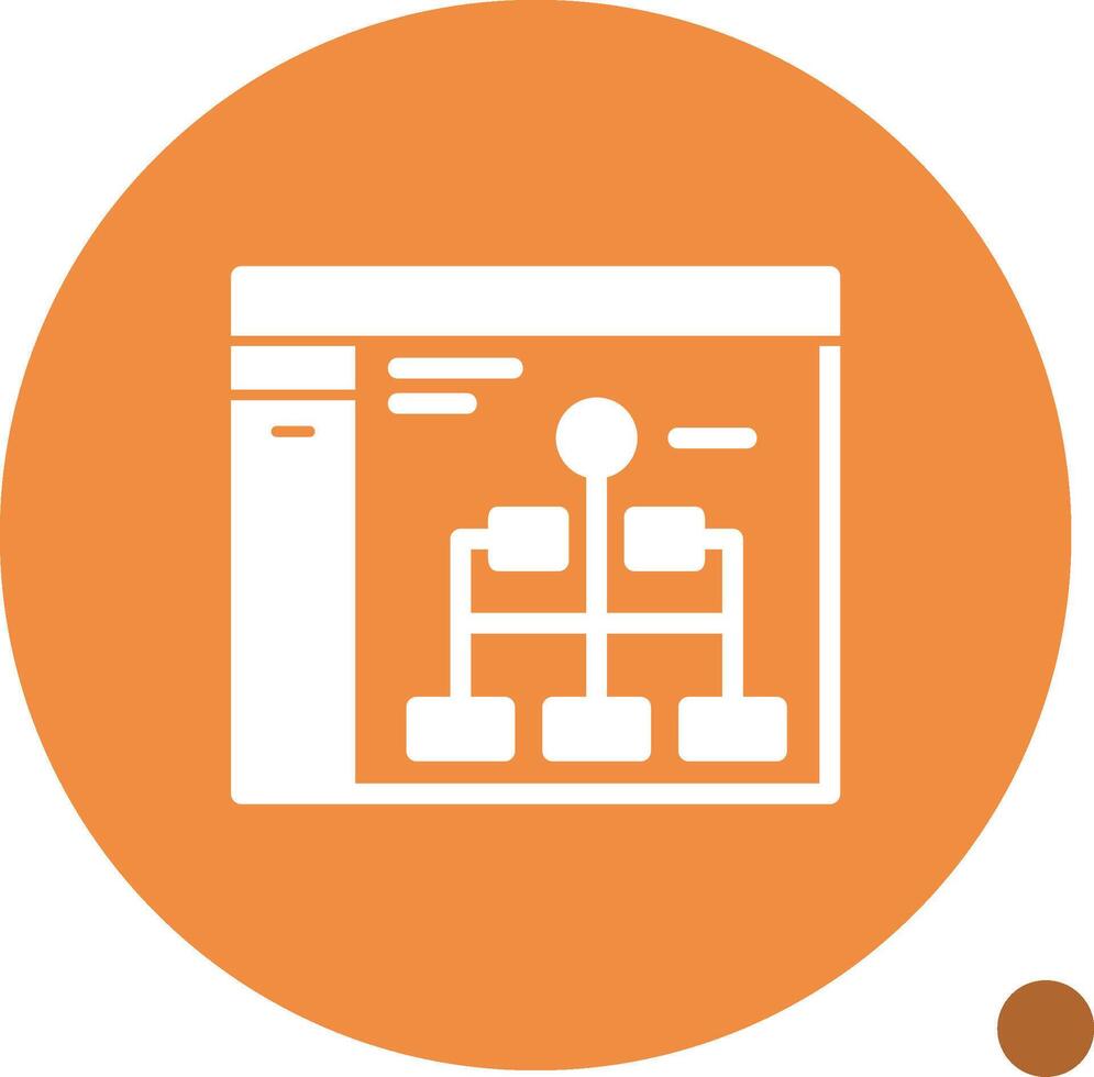 Network Glyph Shadow Icon vector