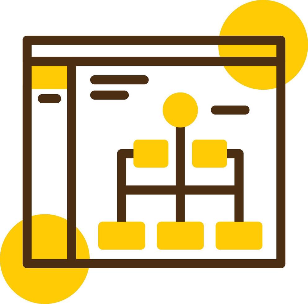 Network Yellow Lieanr Circle Icon vector