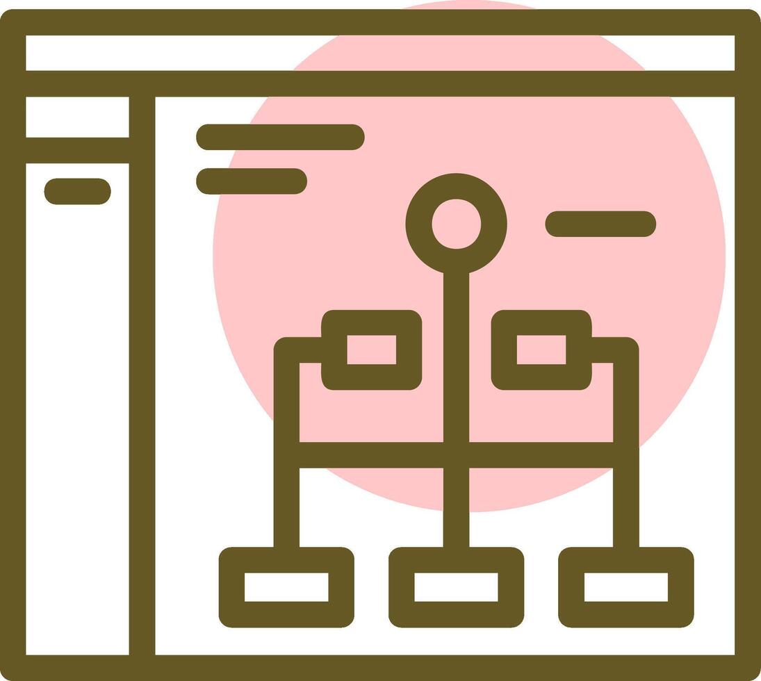 Network Linear Circle Icon vector