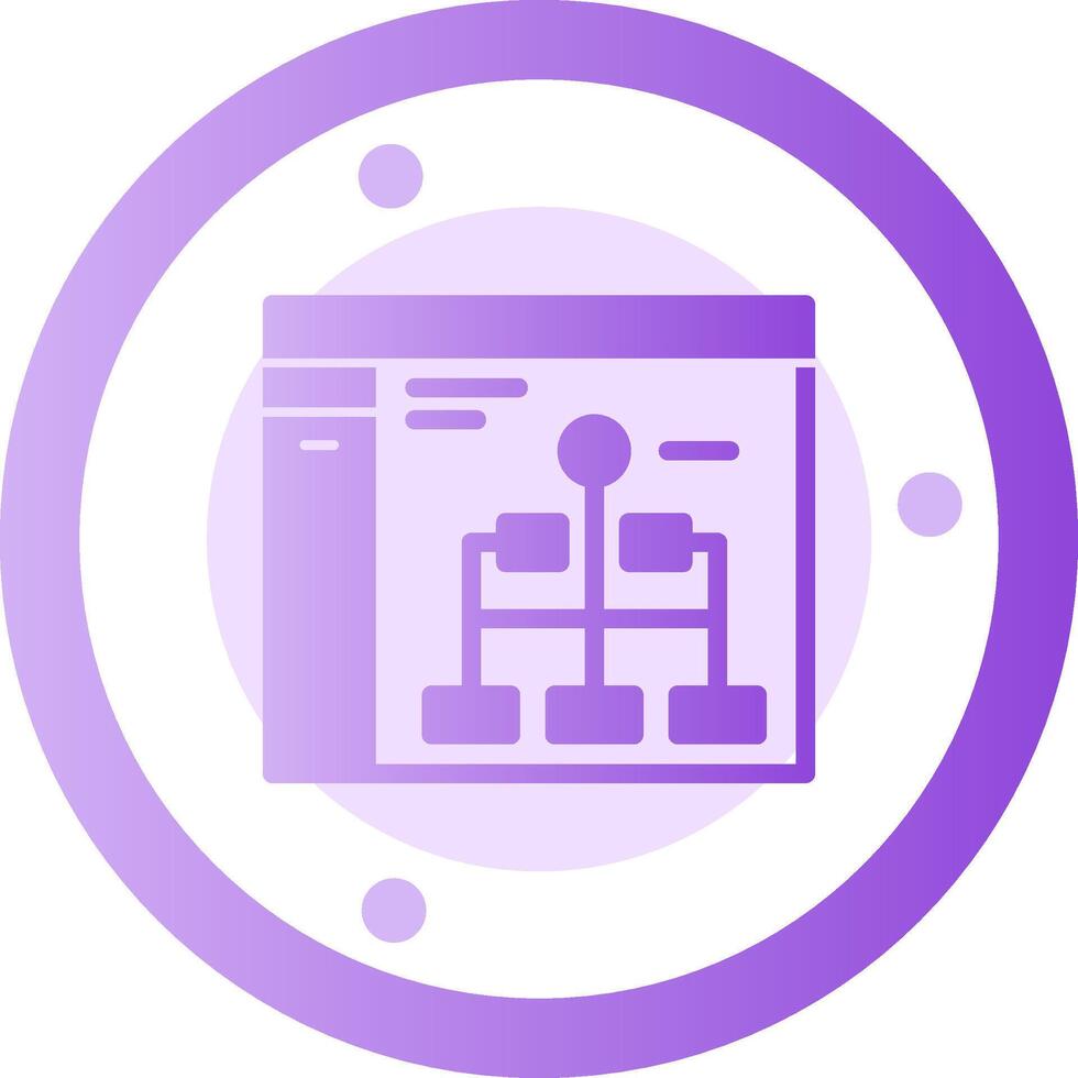 Network Glyph Gradient Icon vector