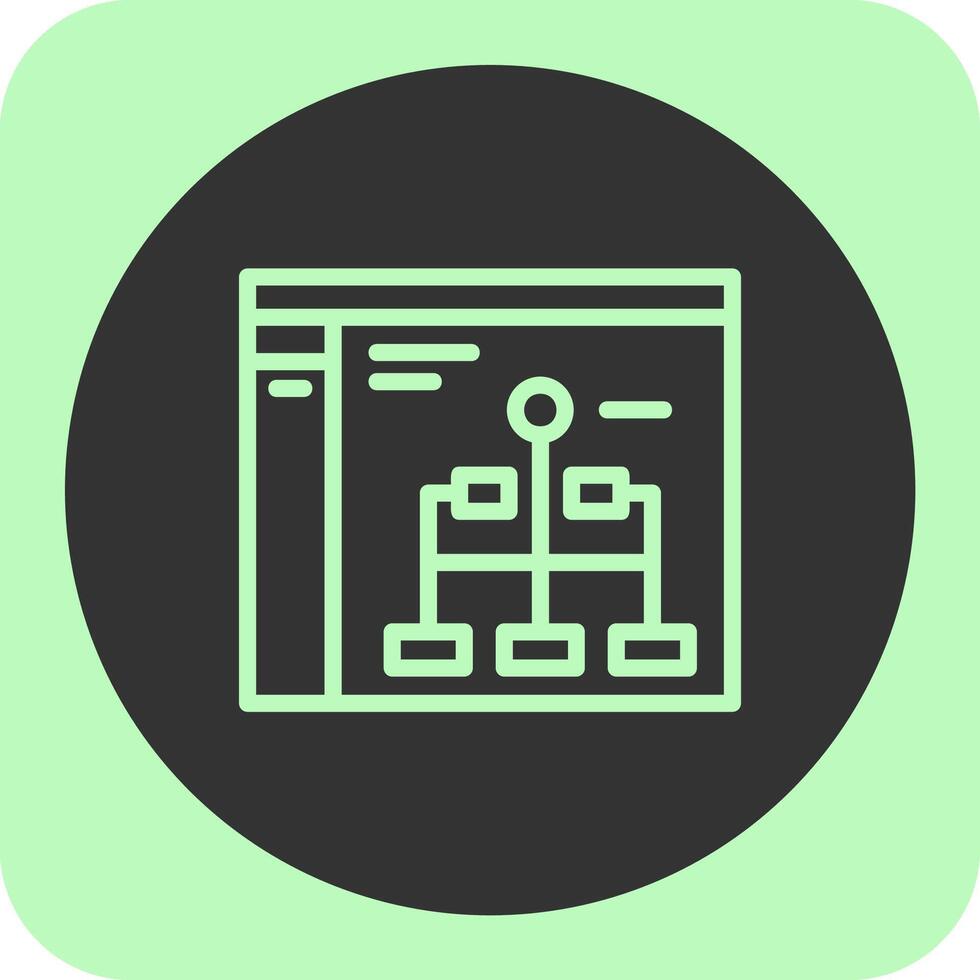 Network Linear Round Icon vector