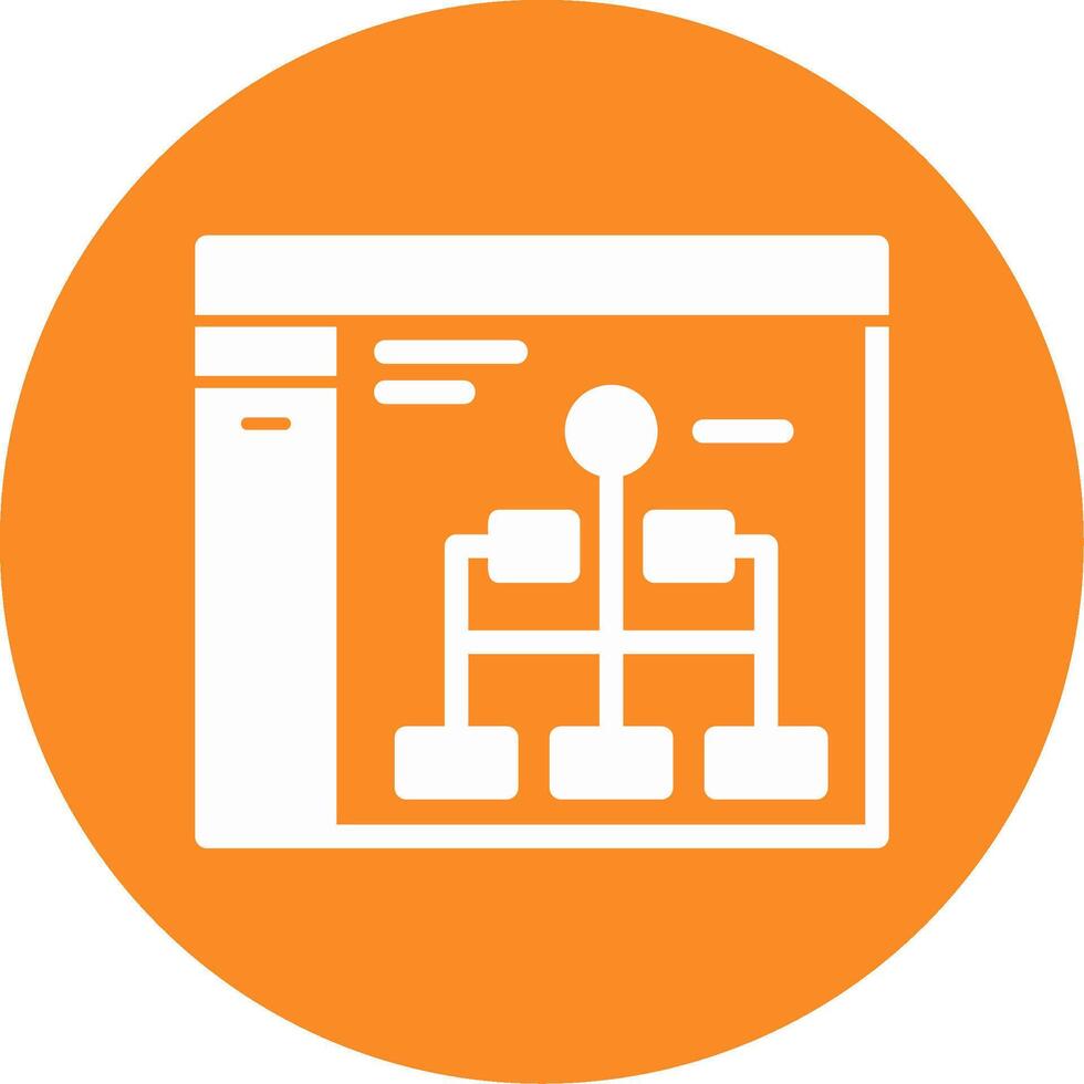 Network Glyph Circle Icon vector