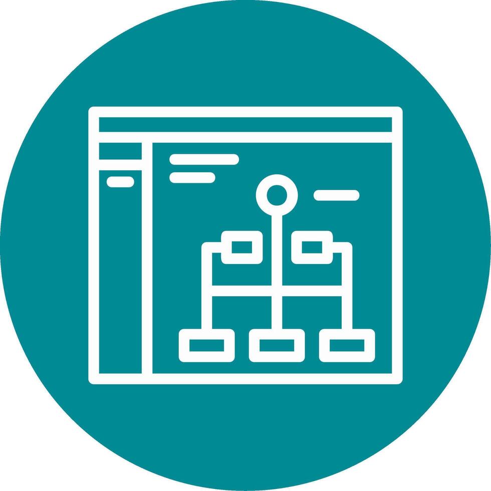 Network Outline Circle Icon vector