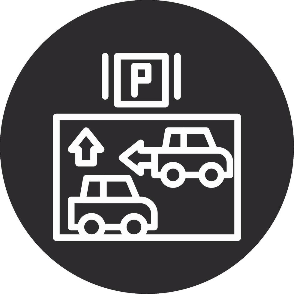 Car alignment guide Inverted Icon vector