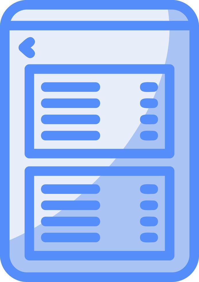 Settings Line Filled Blue Icon vector