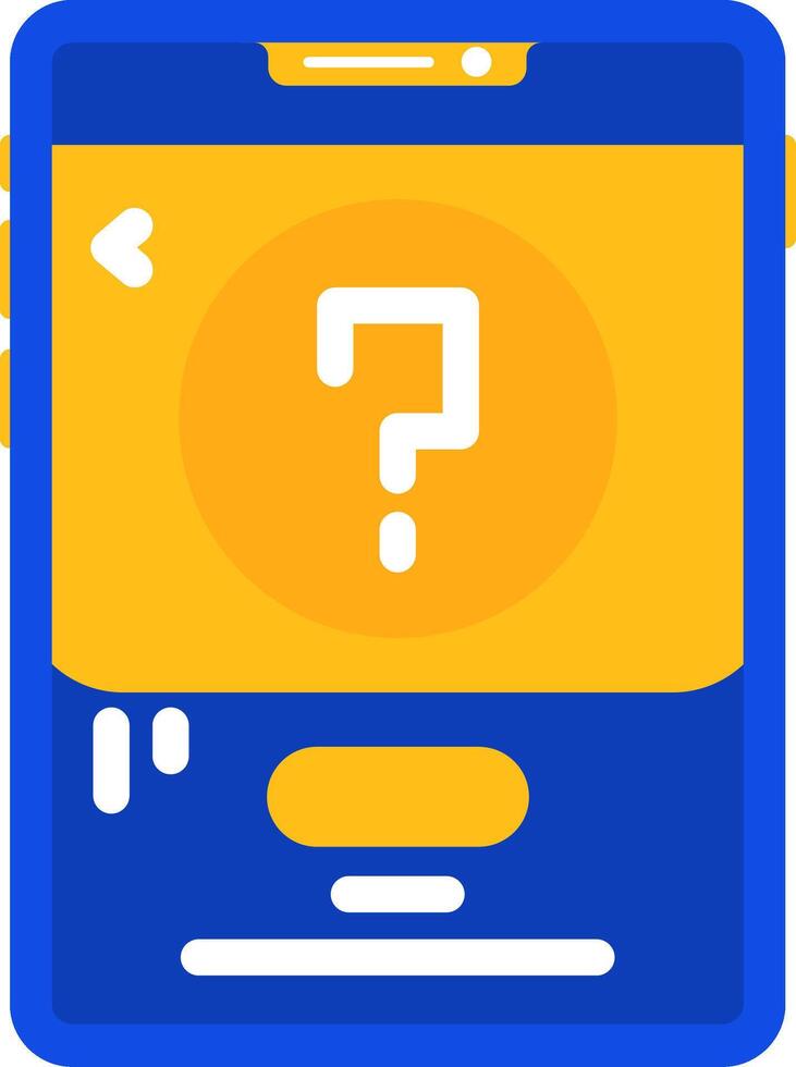Question mark Flat Two Color Icon vector