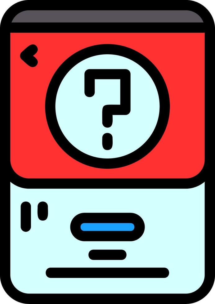 Question mark Line Filled Icon vector