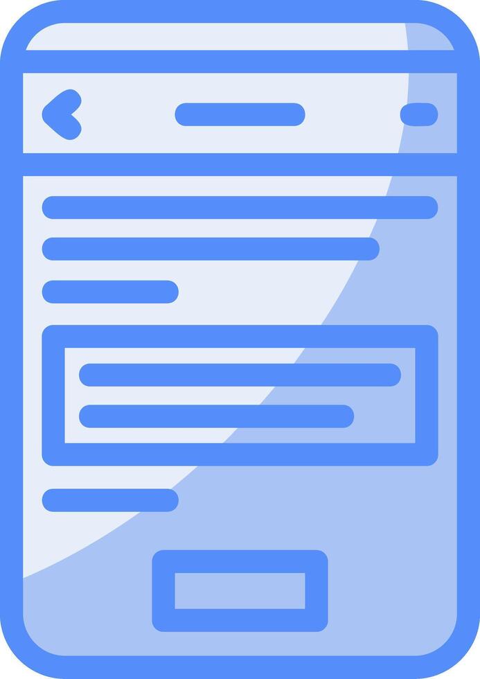 Question Line Filled Blue Icon vector