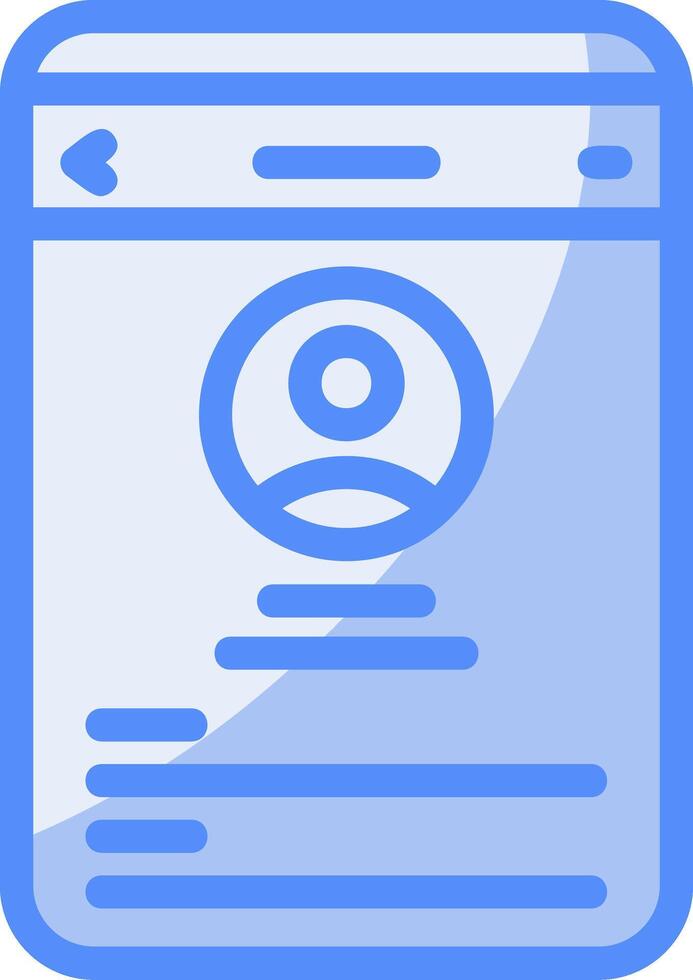 Information Line Filled Blue Icon vector