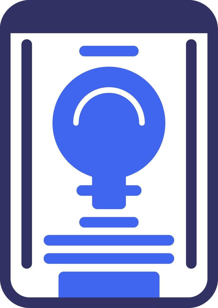 Lightbulb Solid Two Color Icon vector