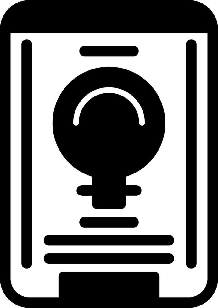 Lightbulb Glyph Icon vector